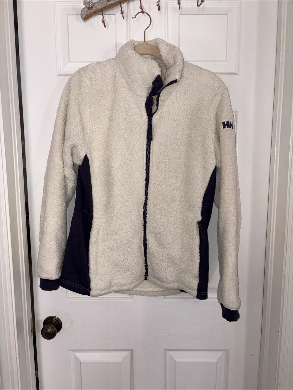 👁️ HELLY HANSEN precious fleece jacket cream navy Large